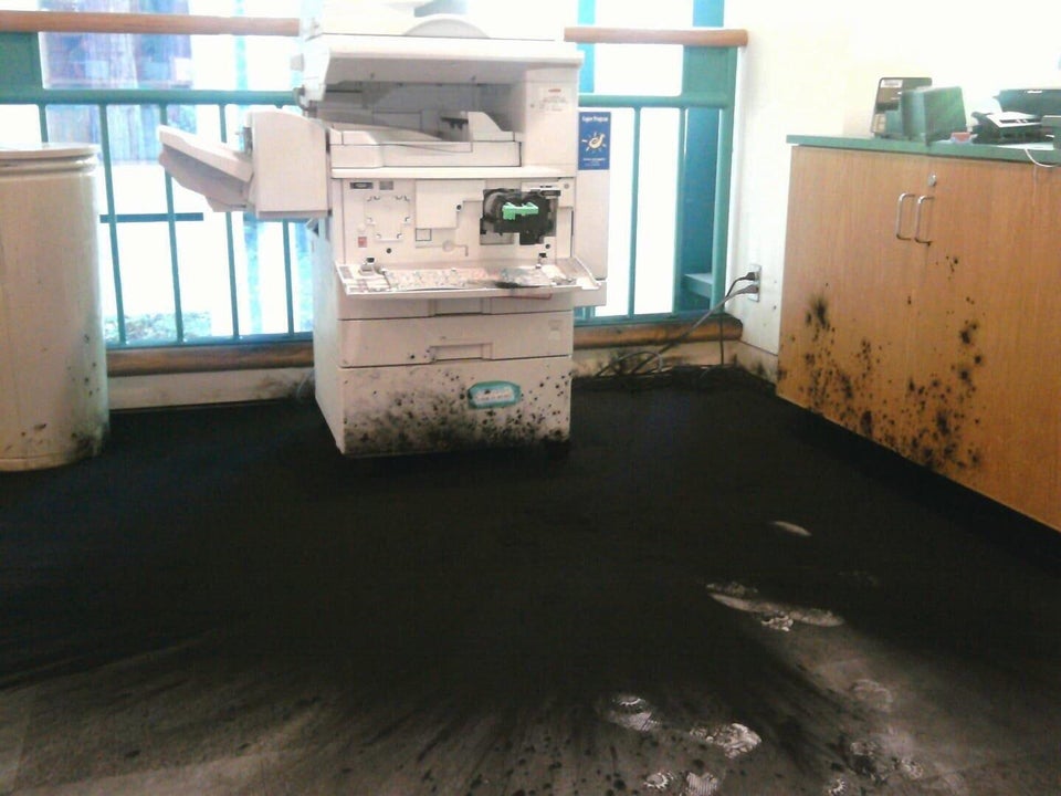 Toner Mess- Toner on office floor 8