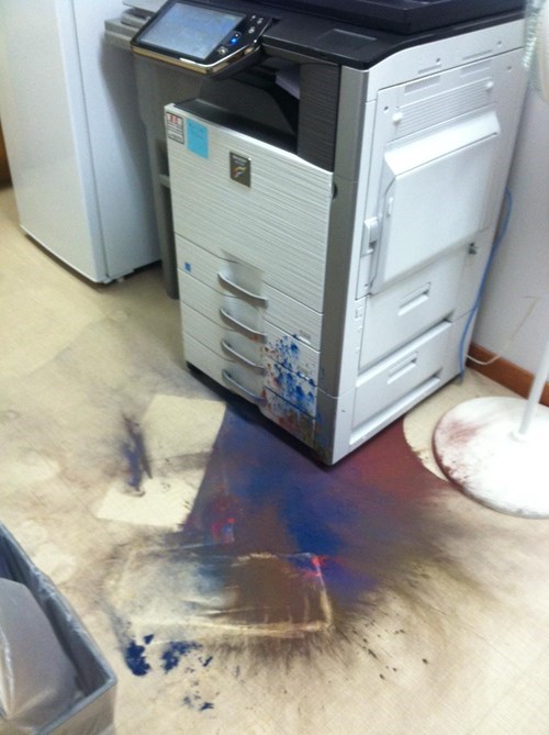 Toner Mess- Toner on office floor 9